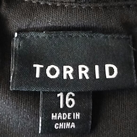 Torrid Dress Size 16 Special Occasion Elegant Black Lace Off Shoulder 3/4 Sleeve - Picture 7 of 9